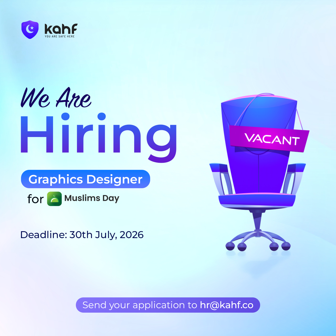 Graphics Designer for Muslims Day — Kahf